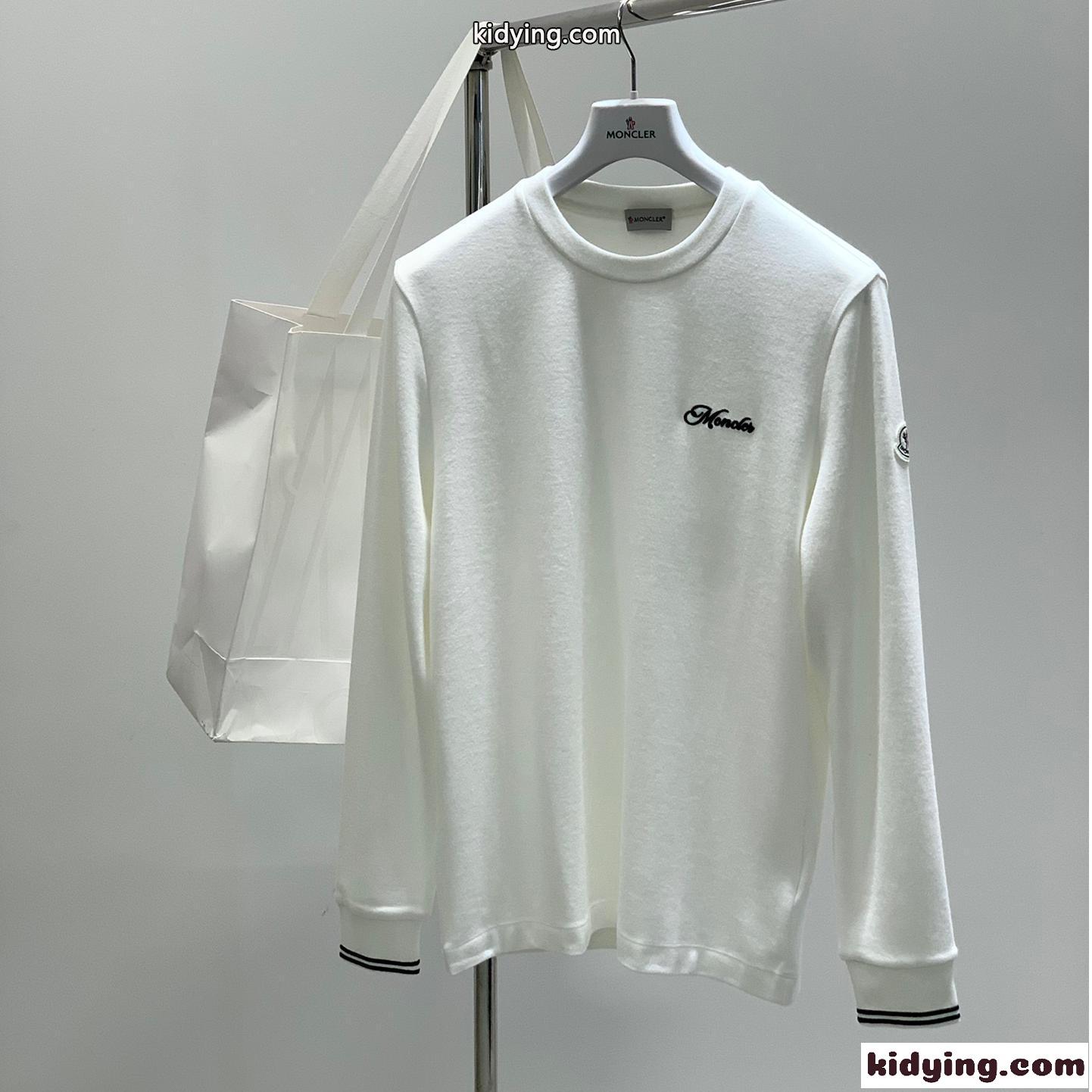 モンクレール Tシャツ 偽物 カジュアル ロゴ 長袖Tシャツ 合わせやすい トップス-0