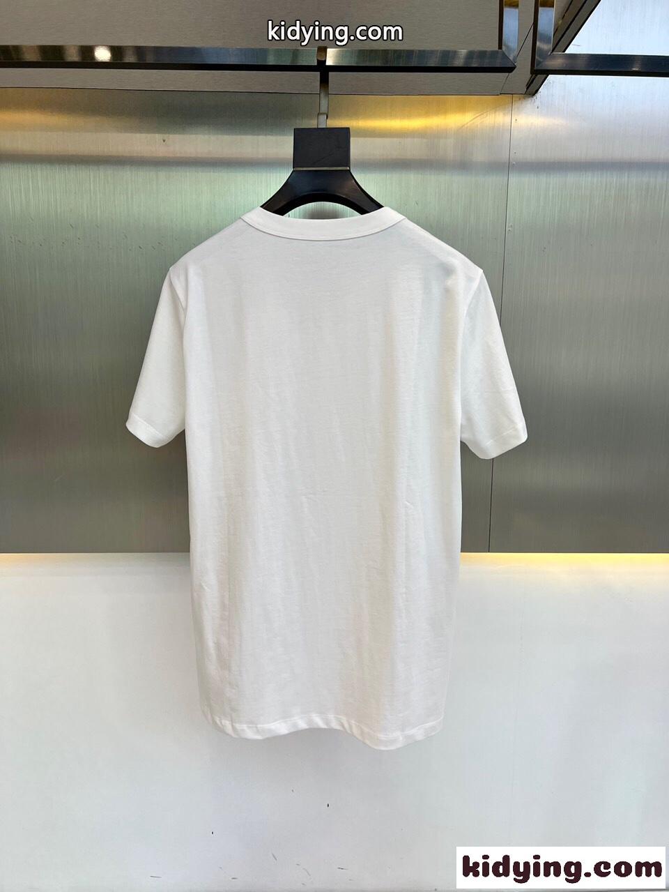 クルーネック ロゴ 半袖 メンズ ドルチェ&ガッバーナ Tシャツ コピー ホワイト-4