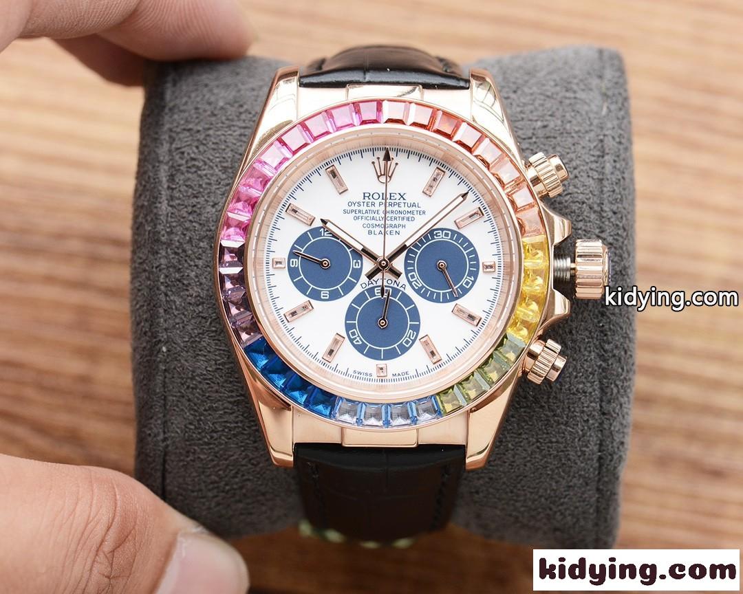 ロレックス のRolex Rainbowレインボーリングデイトナが発売 発売 Diwを風靡した ロレックス 腕時計 革コピー-7