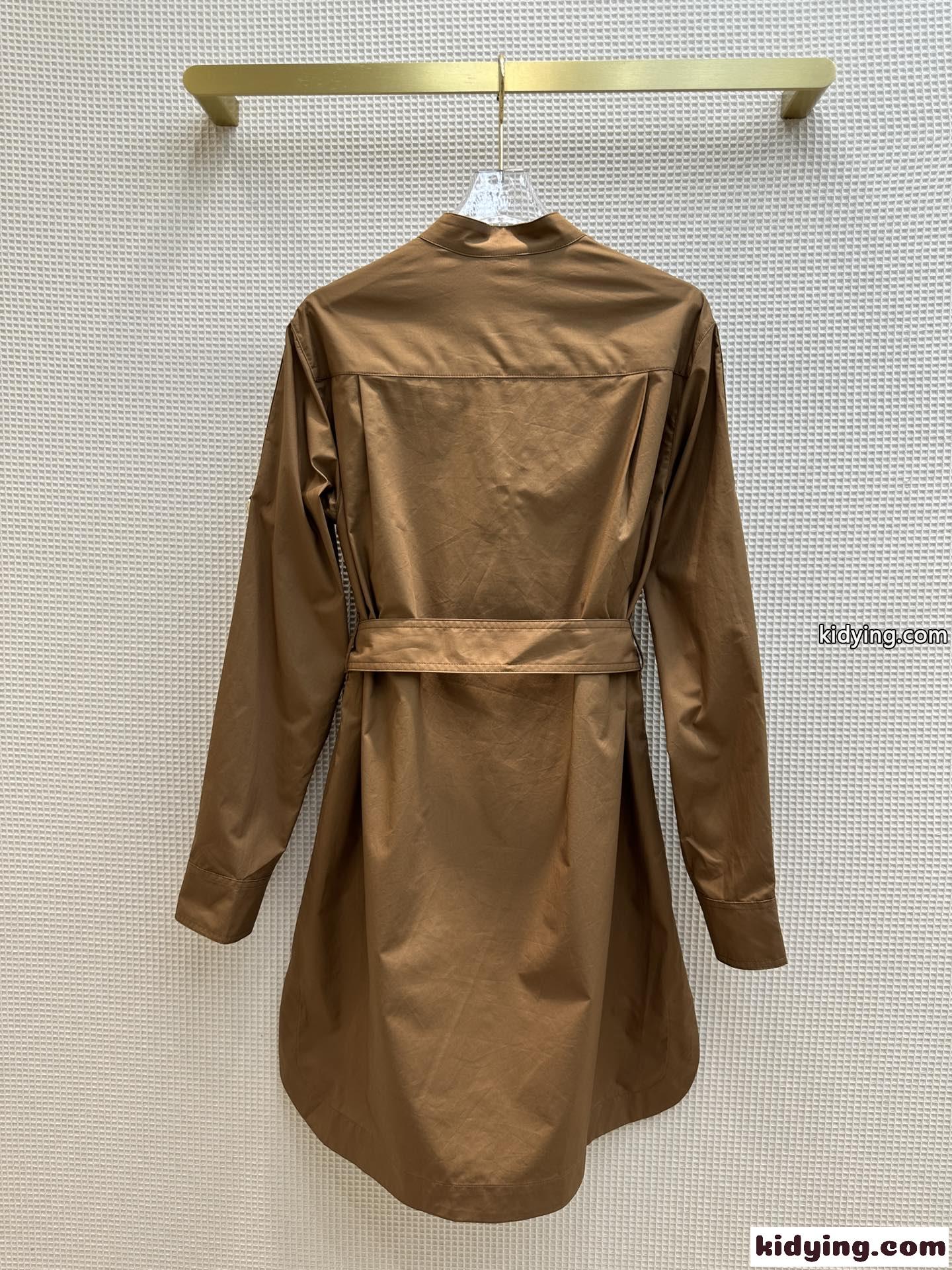 プロ―サムラベル ベルテッド シャツドレス バーバリー ワンピース コピー レディース-4