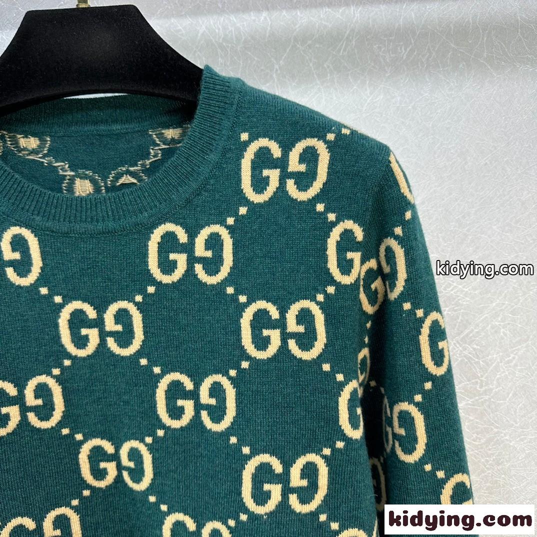 定番 人気 グッチ GGウール ジャカード セーター コピー クルーネック-2