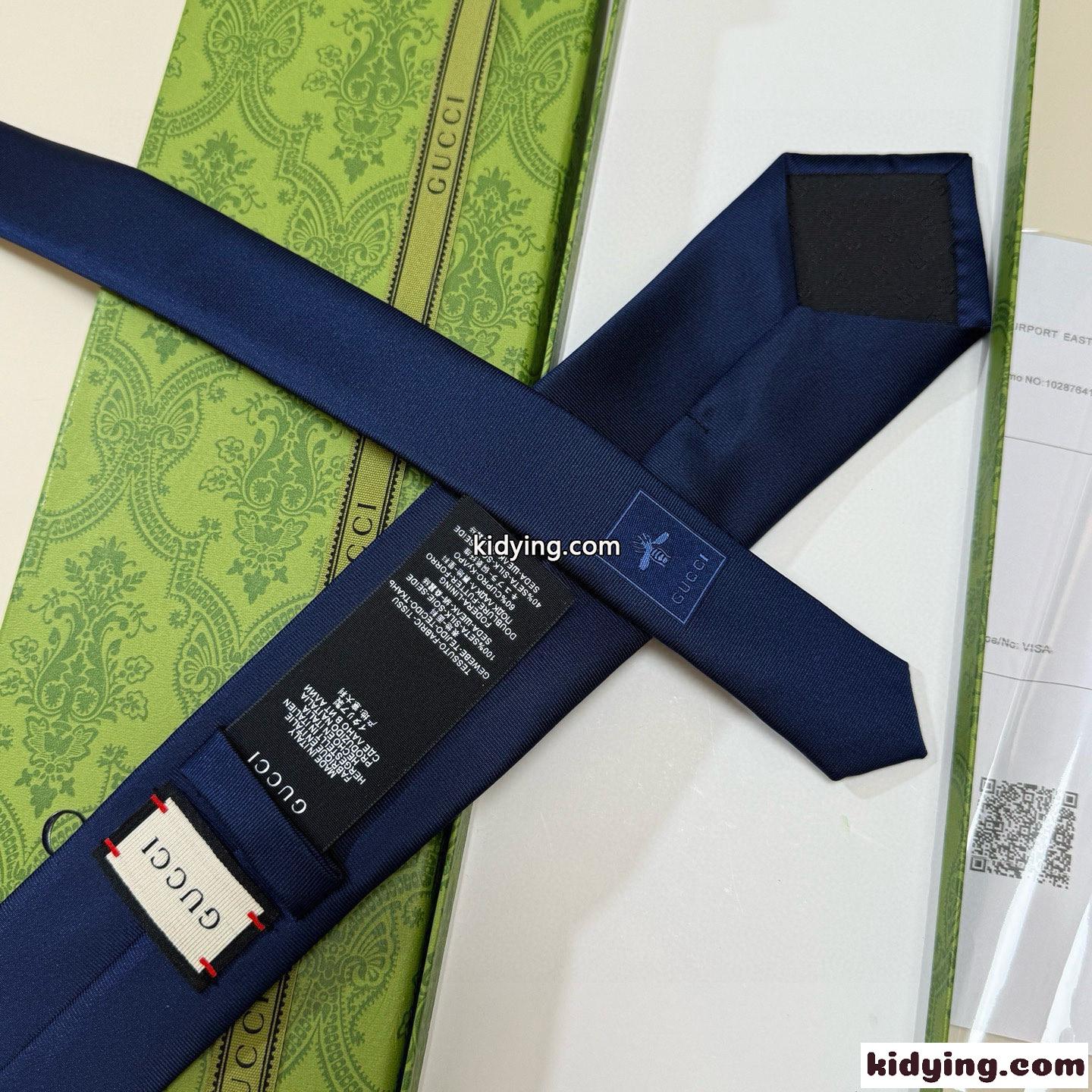 洗練された 刺繍入り シルクネクタイ グッチ ネクタイ 偽物 ビジネス カジュアル-3