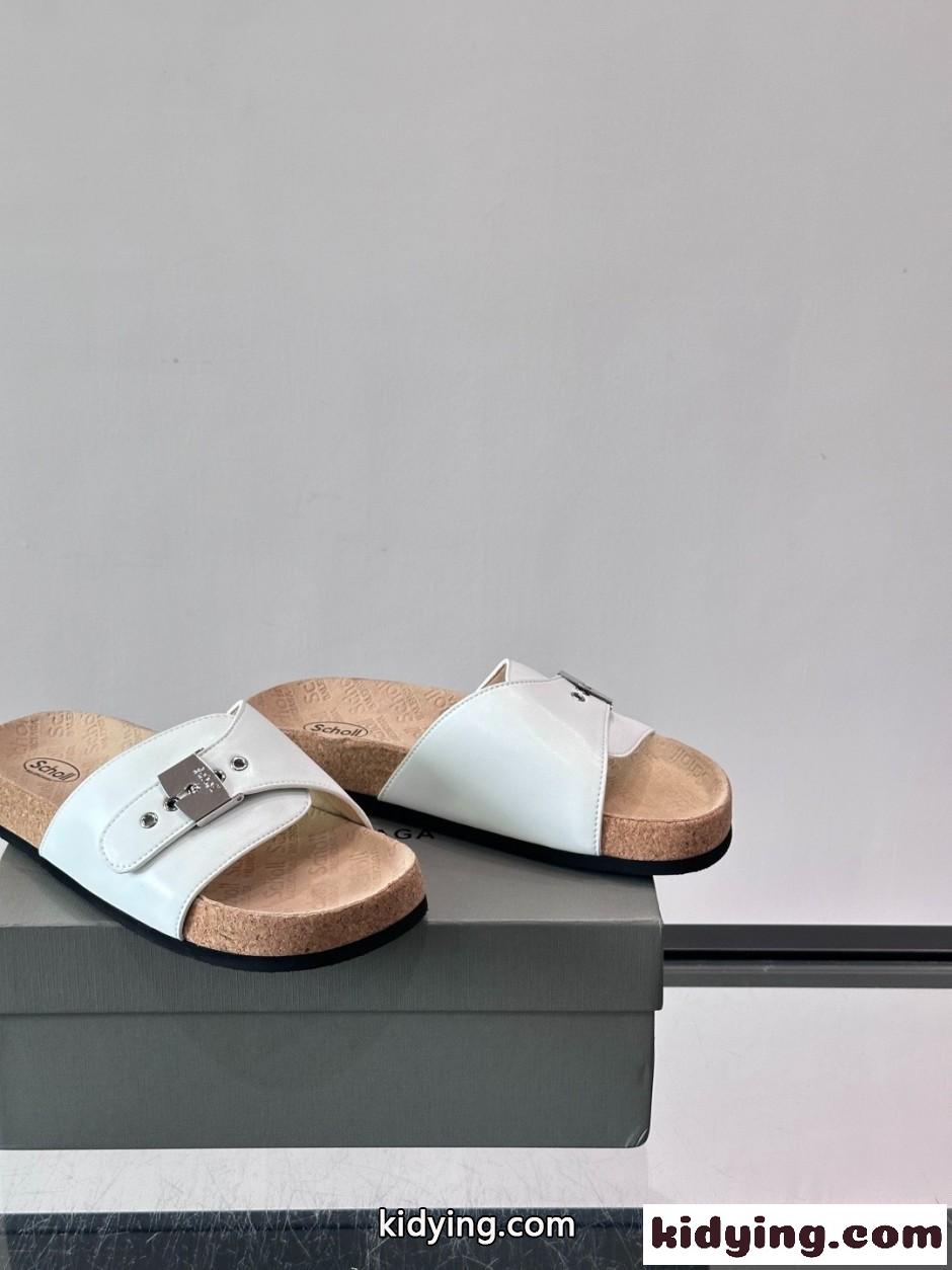 バレンシアガ コピー BALENCIAGA × Scholl コラボレーション サンダル ホワイト-3