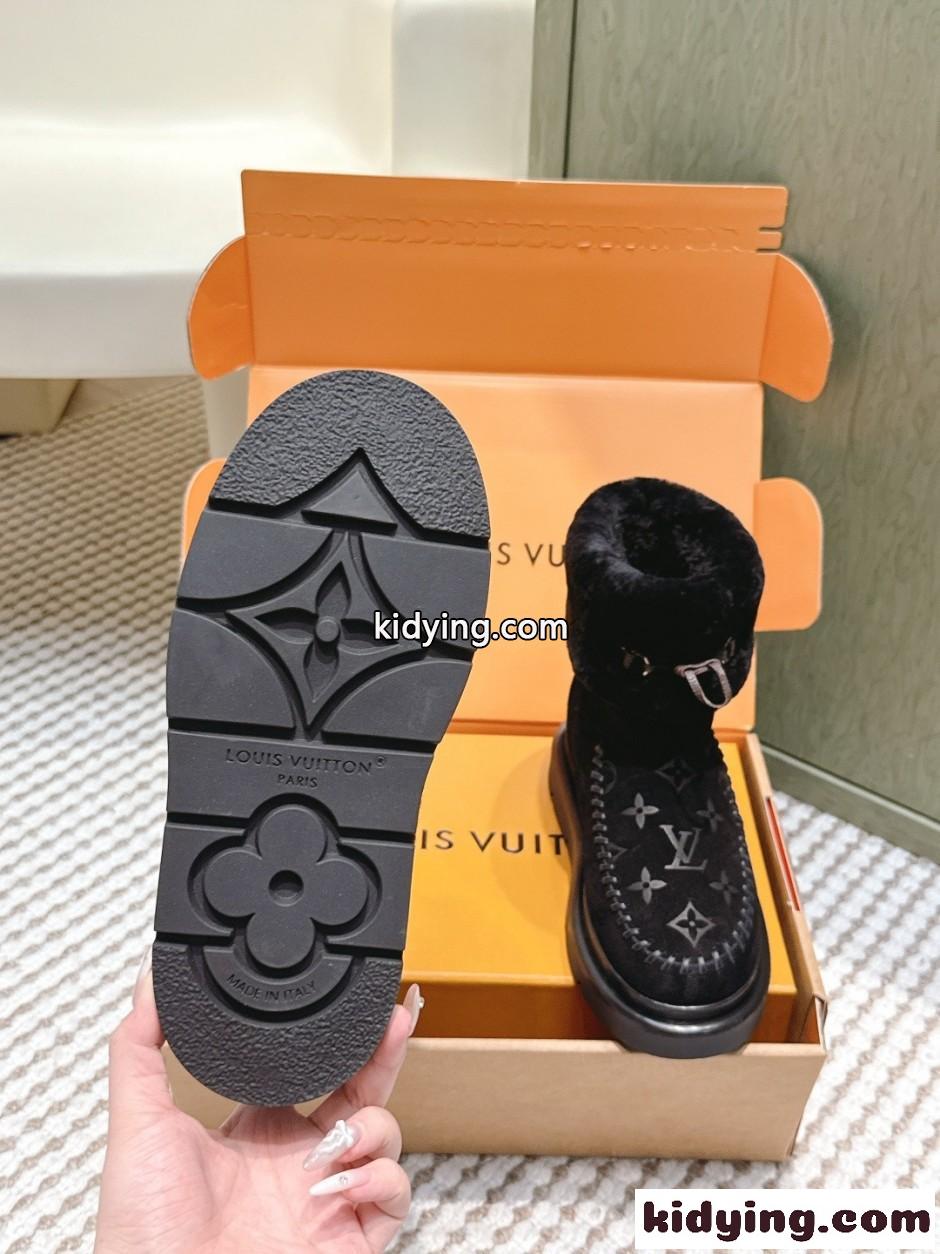 LV SKI コルティナ アンクルブーツ ルイ・ヴィトン ブーツ スーパーコピー ブラック-4