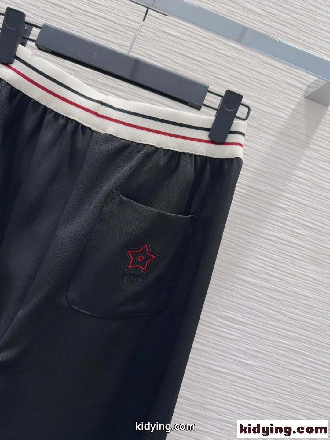 カジュアル ロゴウエスト ロングパンツ クリスチャン・ディオール パンツ コピー ブラック-3