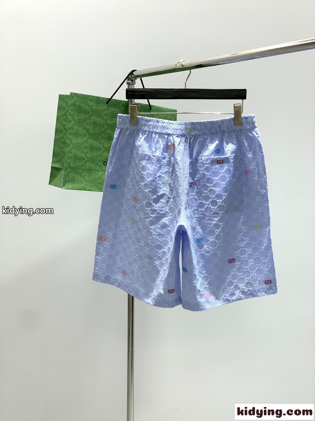 ストライプ コットン ショートパンツ グッチ パンツ コピー メンズ-0