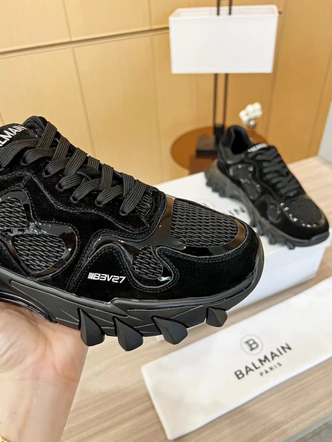 バルマン スニーカー コピー ユニセックス 人気 メッシュ B-Est ローカットスニーカー-4