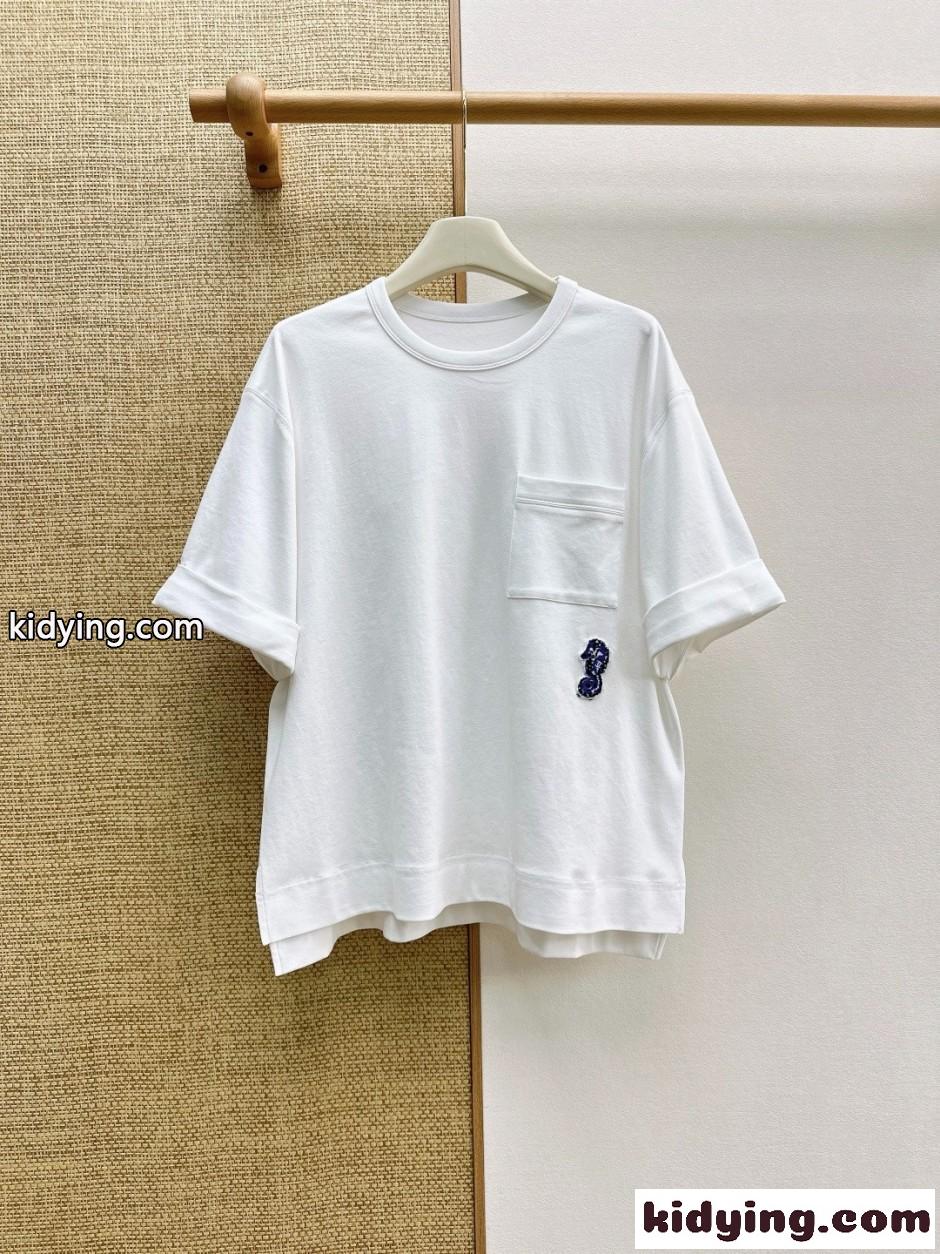 シャネル Tシャツ コピー お洒落 可愛い ココビーチ 半袖Tシャツ ホワイト-2