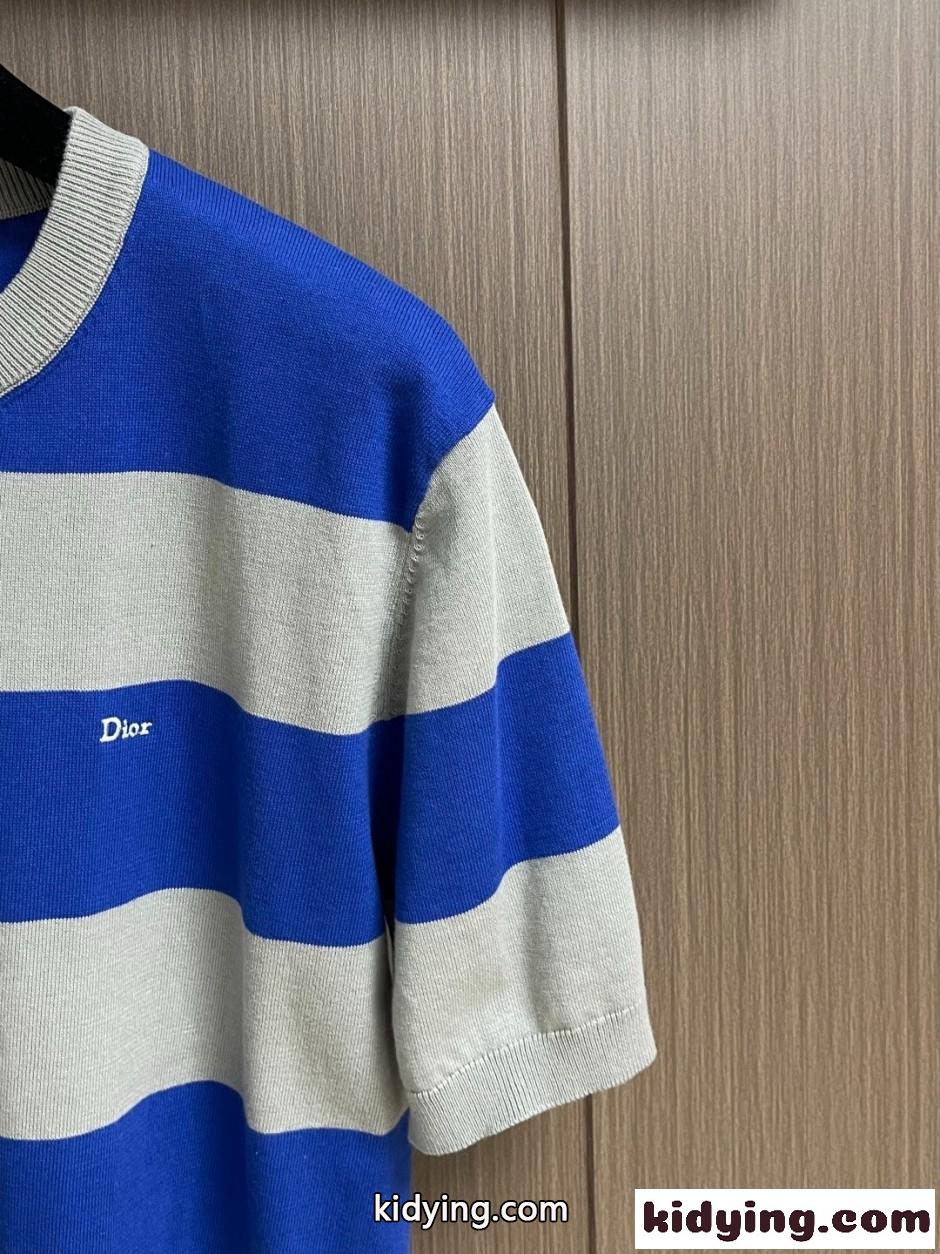 カジュアル コットンニット 半袖Tシャツ クリスチャン・ディオール Tシャツ コピー-2