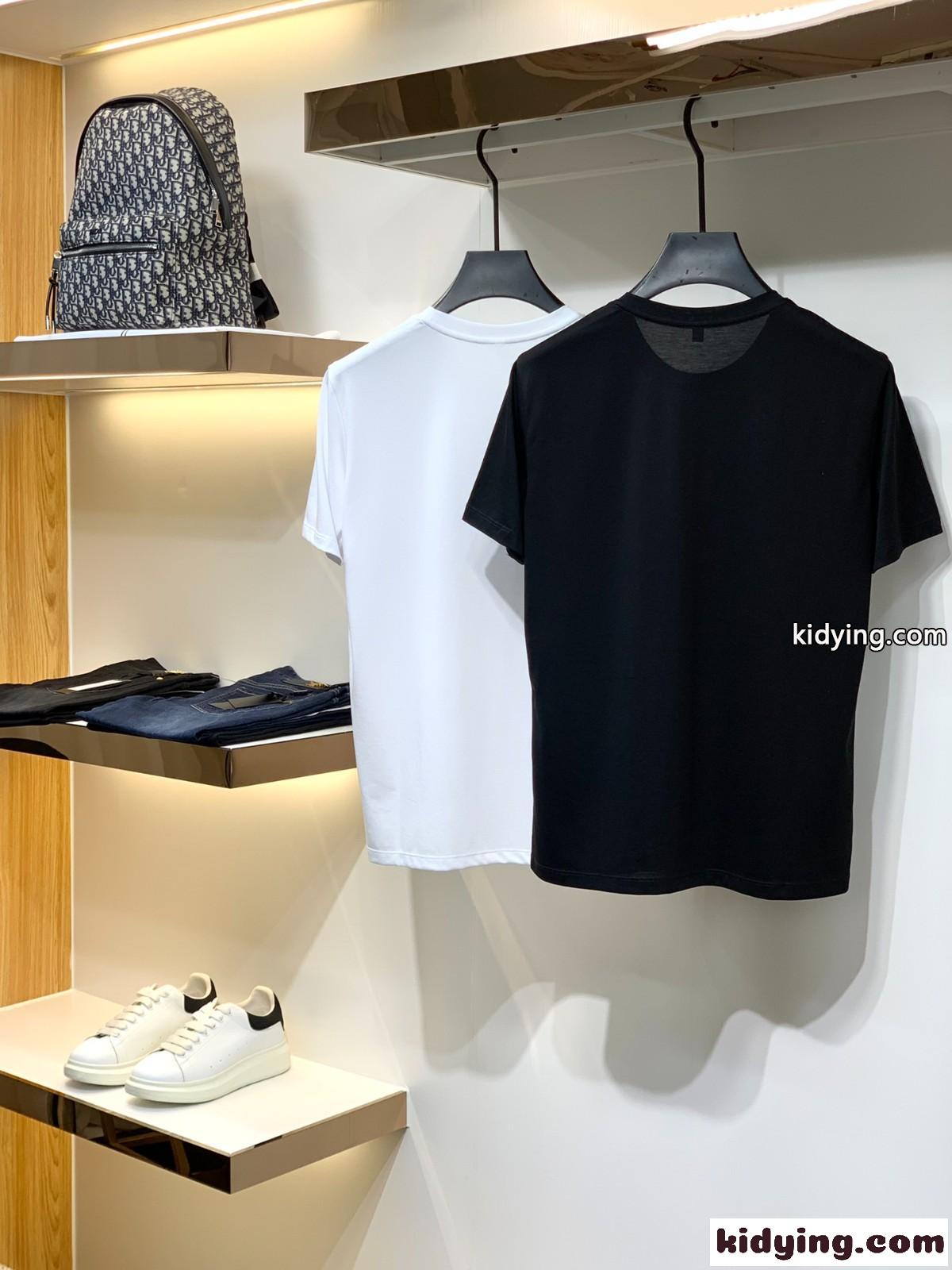 セリーヌ tシャツ コピー メンズ 柔らかい 着心地いい 半袖 クールネック カジュアル おしゃれ ホワイト ブラック-2