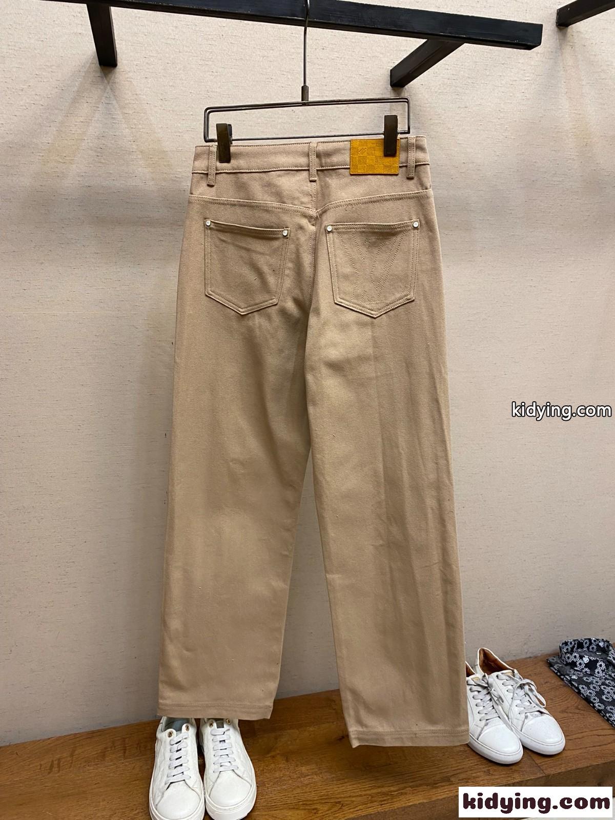 シンプル デニムワークウェアパンツ ルイヴィトン ジーンズ コピー メンズ-2