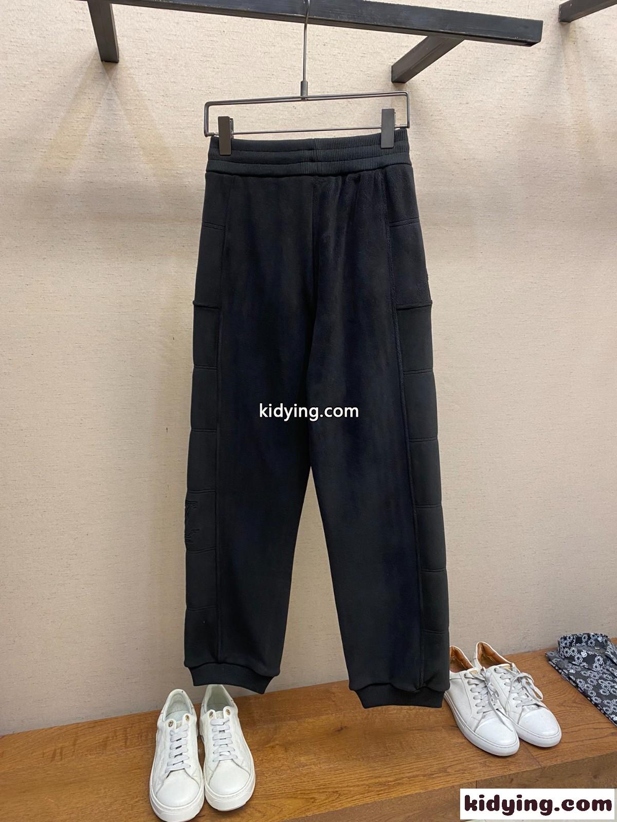 キルテッドテクスチャーウールパンツ ルイヴィトン パンツ コピー ブラック-2