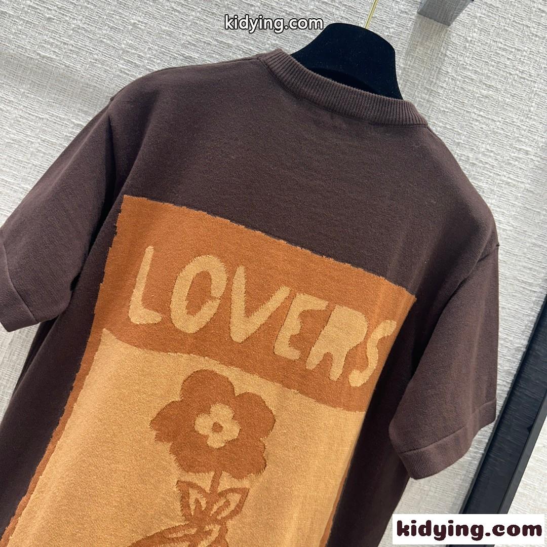 ショートスリーブ クルーネック Tシャツ ルイ・ヴィトン Tシャツ コピー-4