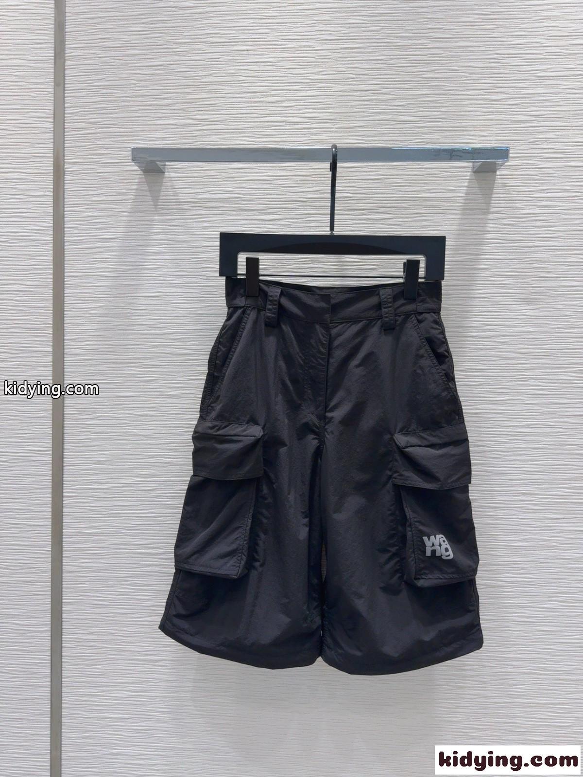 オーバーサイズポケット カーゴパンツ アレキサンダーワング パンツ コピー ブラック-1