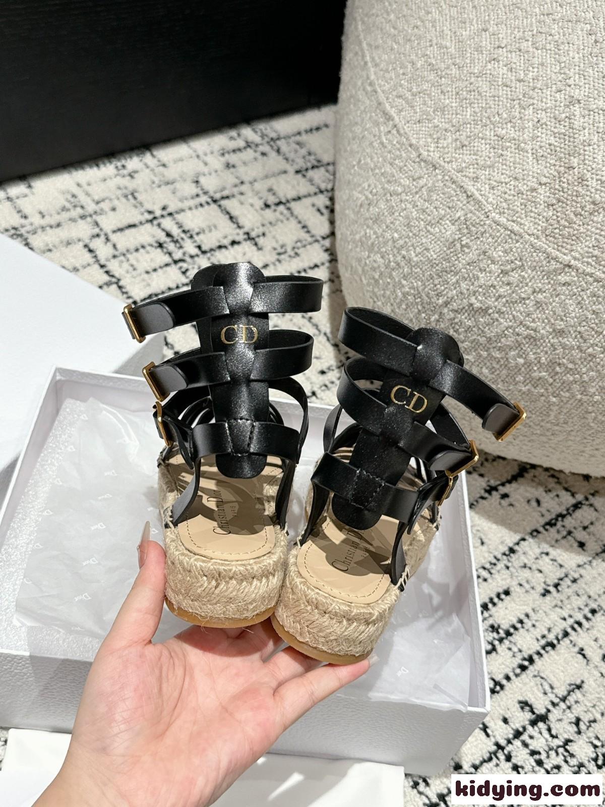 Dioriviera Dior Marine サンダル クリスチャン・ディオール サンダル コピー ブラック-3
