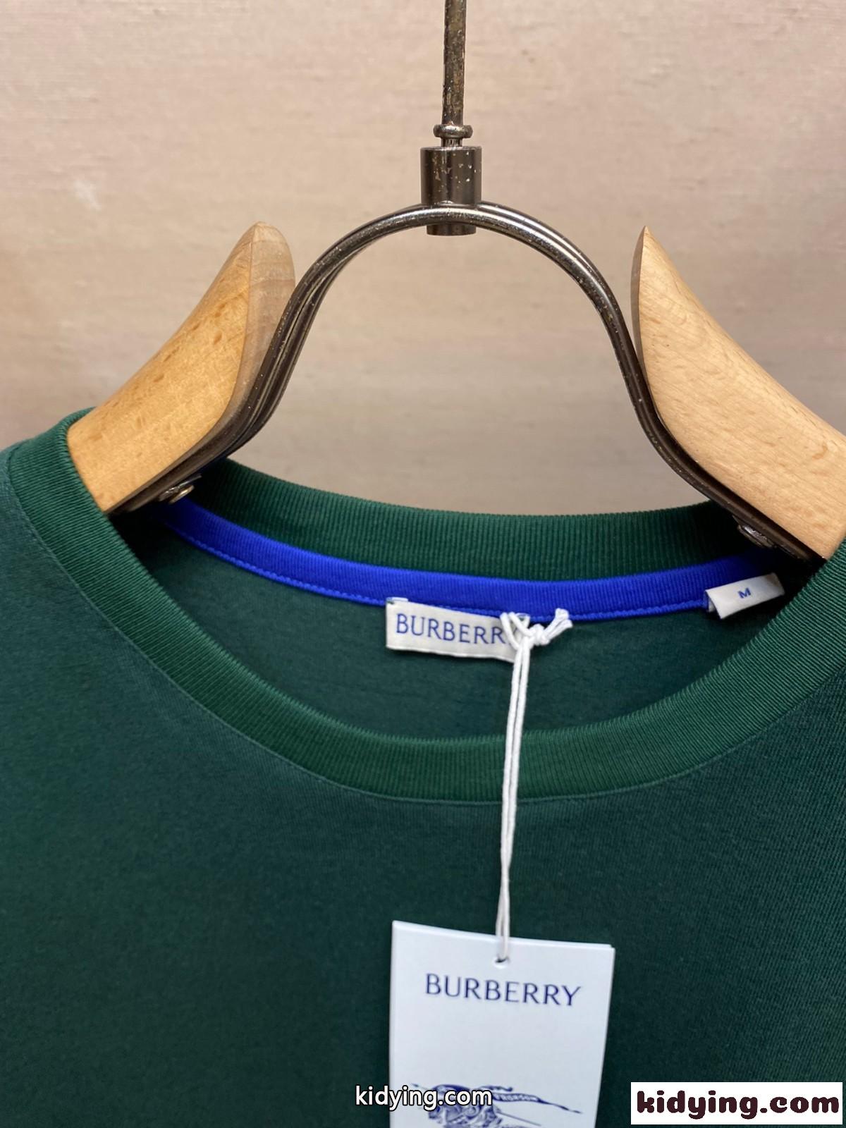 人気 カジュアル コットンTシャツ バーバリー 半袖Tシャツ コピー グリーン-0