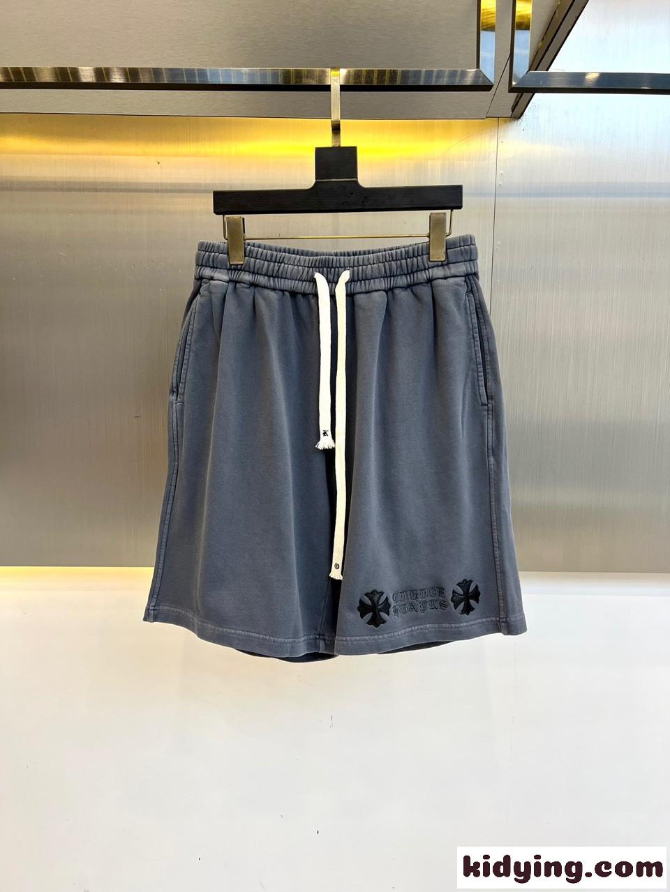 クロムハーツ パンツ コピー ショートパンツ カジュアル ロゴ入り ハーフパンツ グレー-0