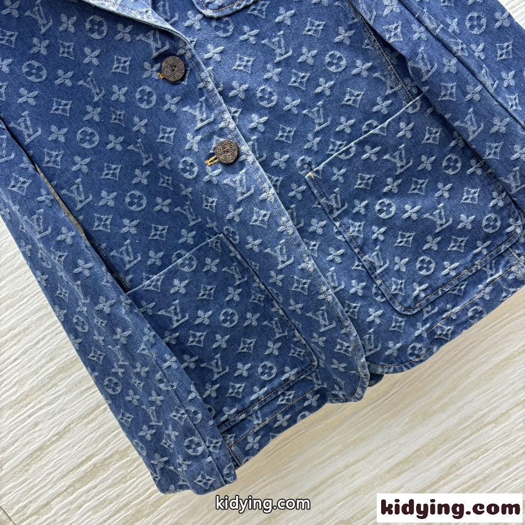 LV x ACモノグラムプレッピーブレザー ルイヴィトン ジャケット コピー デニムジャケット-4
