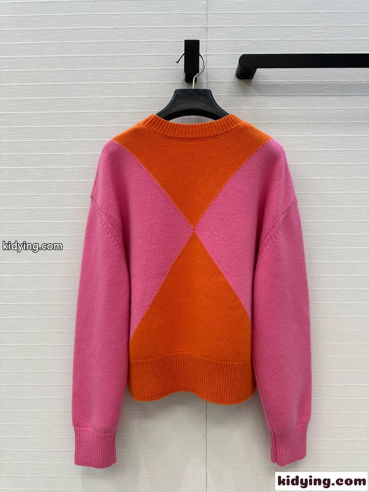 目を引く バイカラー カシミヤ トップス エルメス セーター コピー 合わせやすい-4
