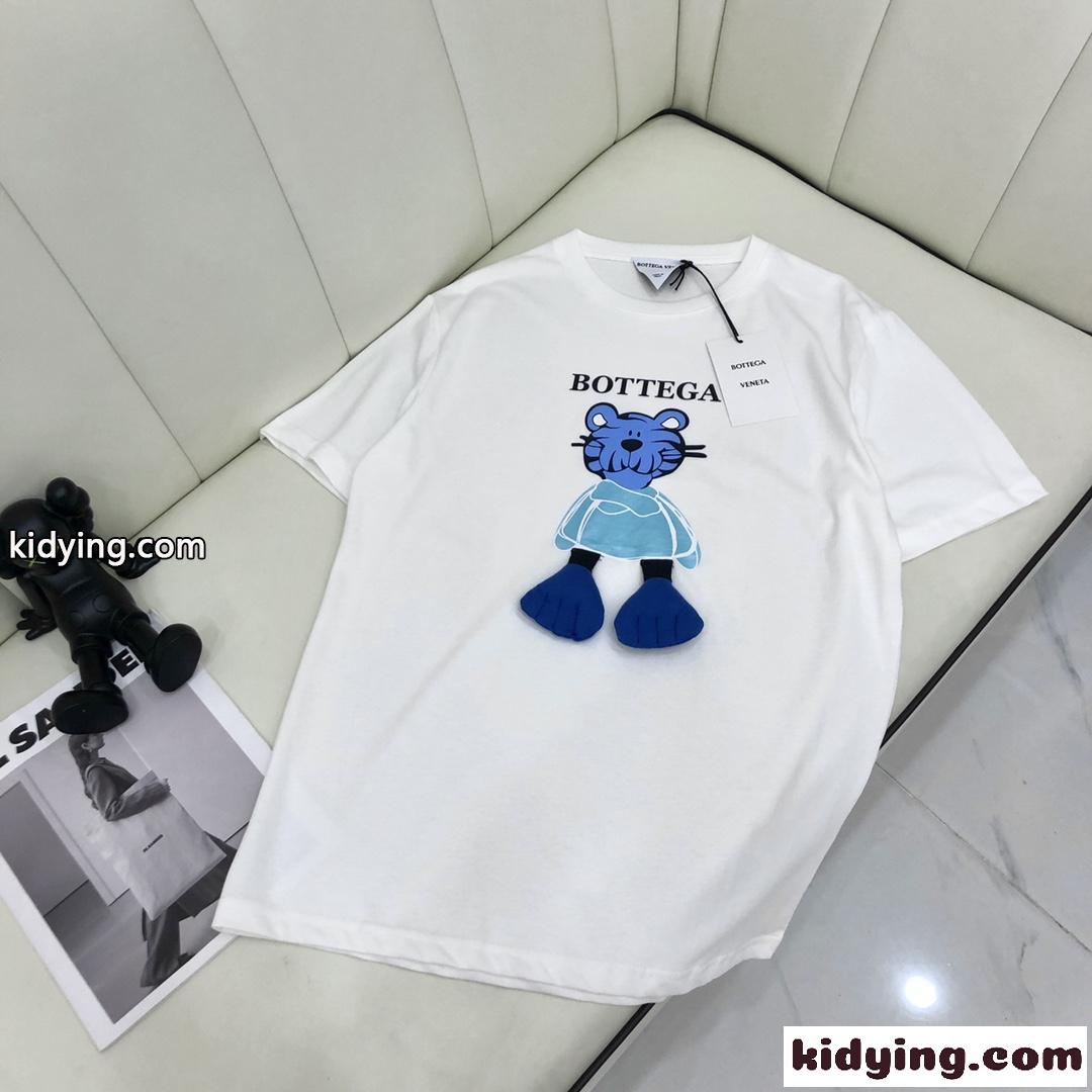 5色あり 可愛い レディース 春夏 トップス ボッテガヴェネタ 半袖tシャツ コピー プリント クルーネック 春夏-0