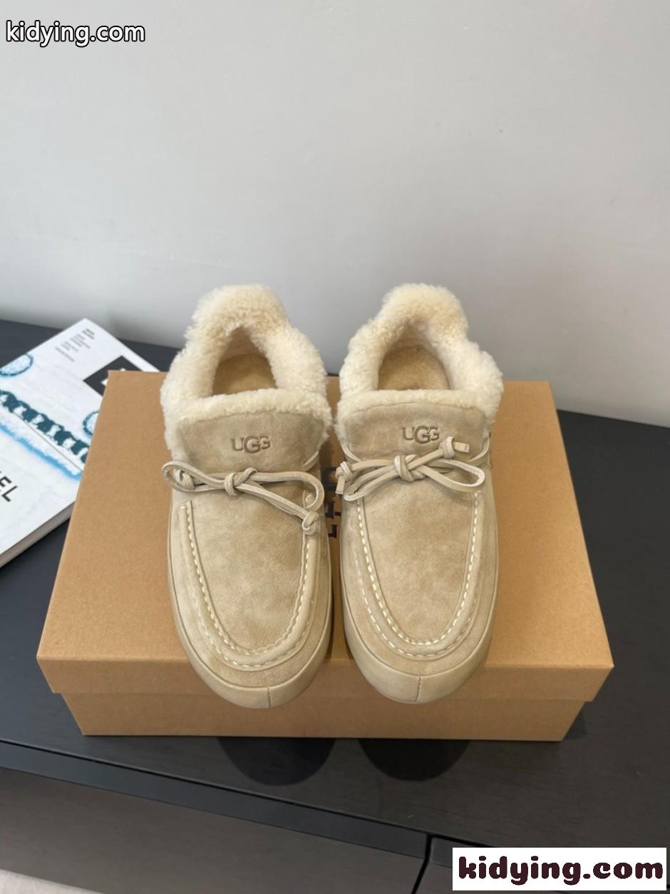 大人気 ムートンモカシン スリッポン UGG アグ スーパーコピー ベージュ-0