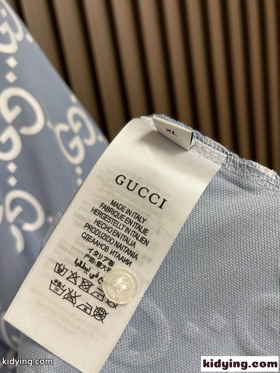グッチ Tシャツ 偽物 メンズ カジュアル GG ポロシャツ 半袖トップス-3