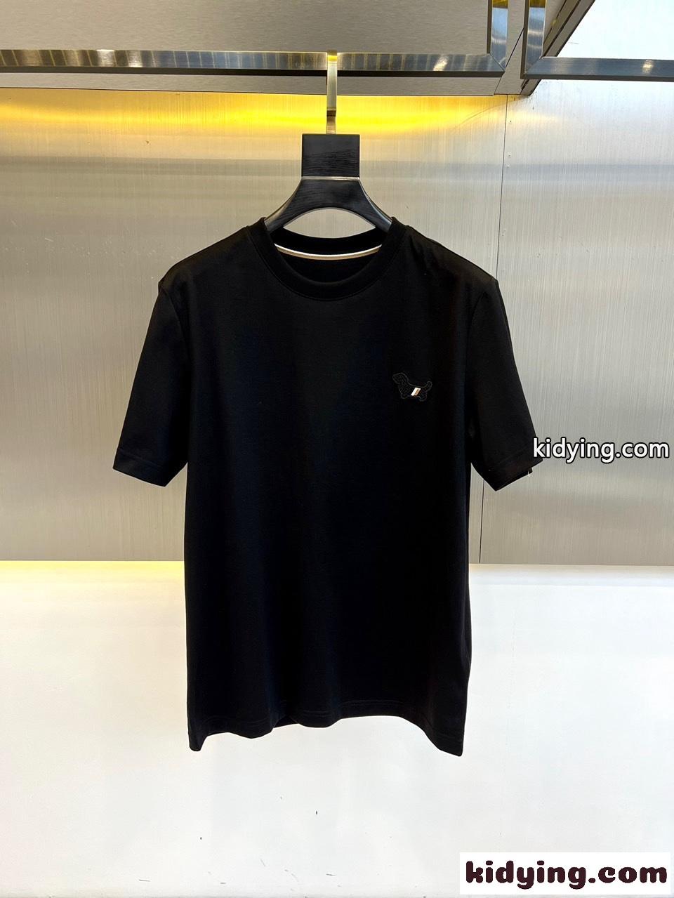 ベーシック クルーネック トムブラウン 半袖Tシャツ コピー 着心地いい ブラック-0