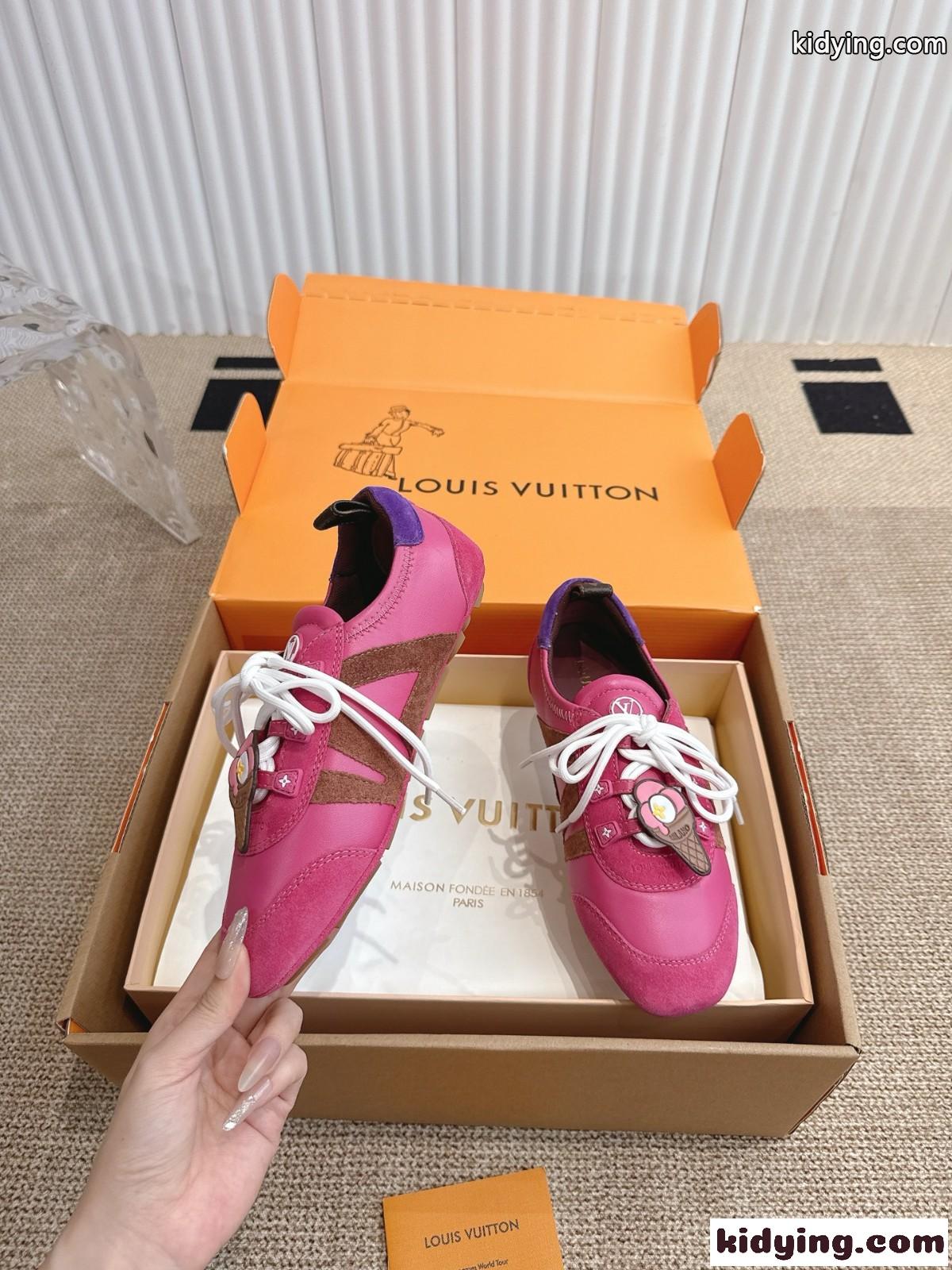 人気新作~LV スニーカリーナ ルイ・ヴィトン スニーカー スーパーコピー ピンク-2