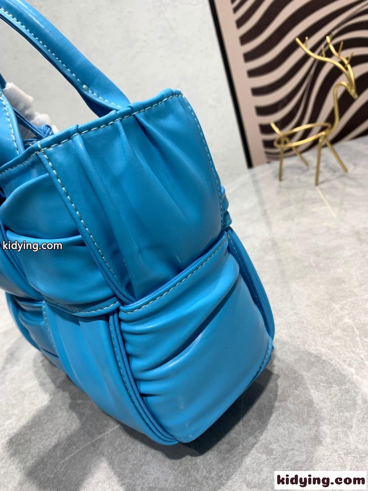 インスタで話題☆プリーツ アルコ トートバッグ ボッテガ・ヴェネタ バッグ コピー ブルー-2