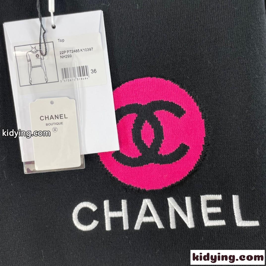 シンプル ロゴ おしゃれ クルーネック カットソー シャネル tシャツ コピー レディース 半袖 トップス-3