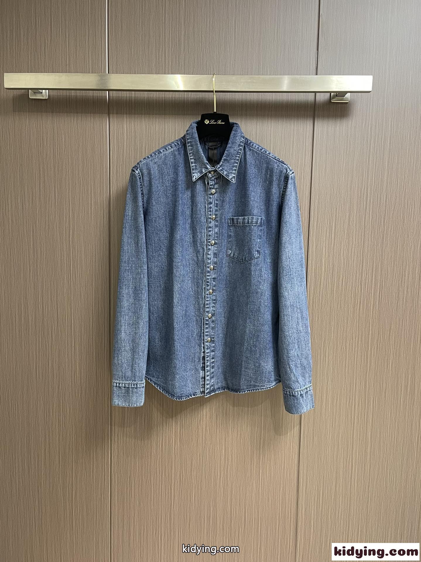 カジュアル クロスパッチ クロムハーツ シャツ 偽物 デニム トップス ブルー-0