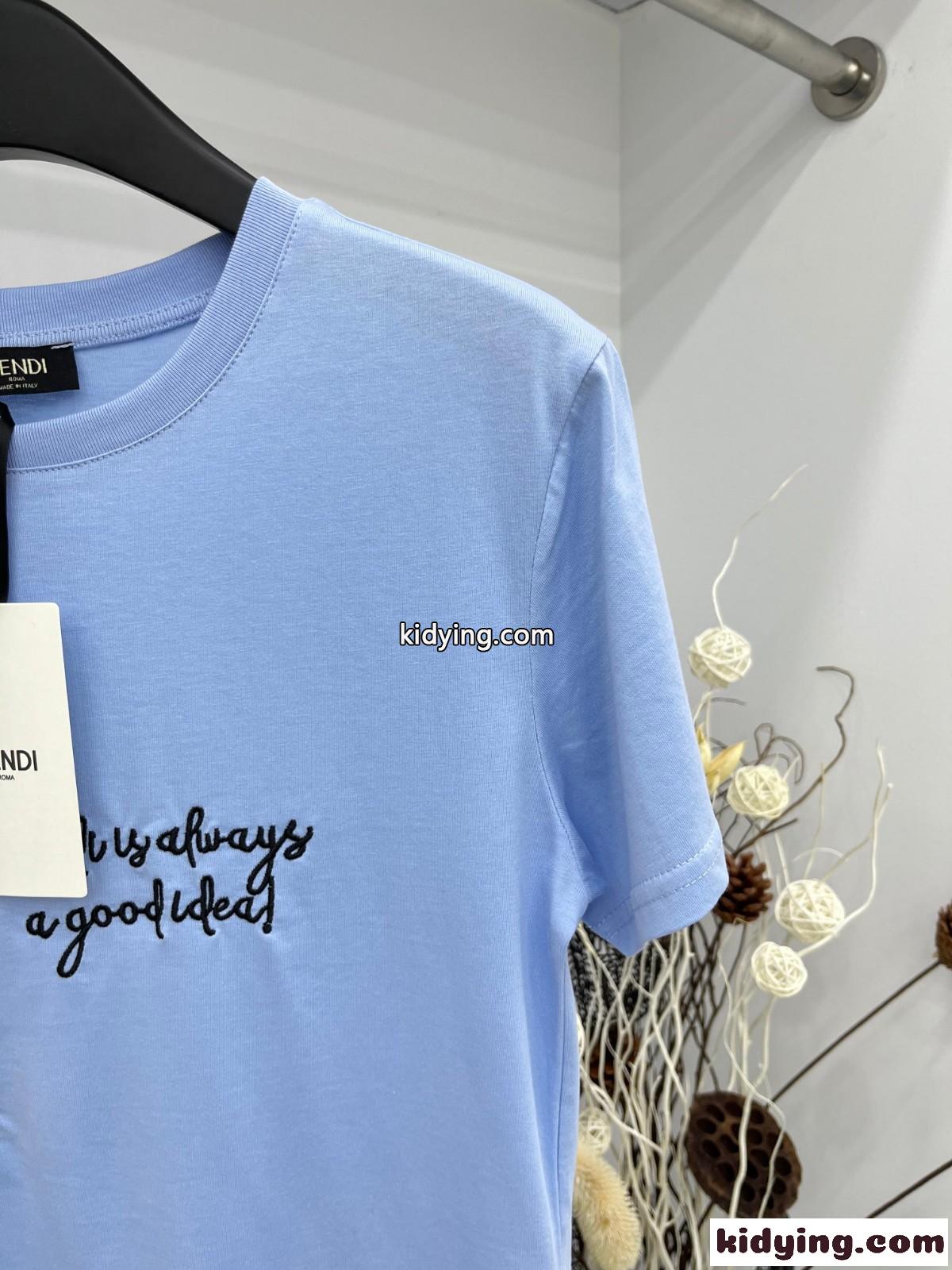 フェンディ Tシャツ コピー 可愛い プリント クルーネック 半袖Tシャツ-4