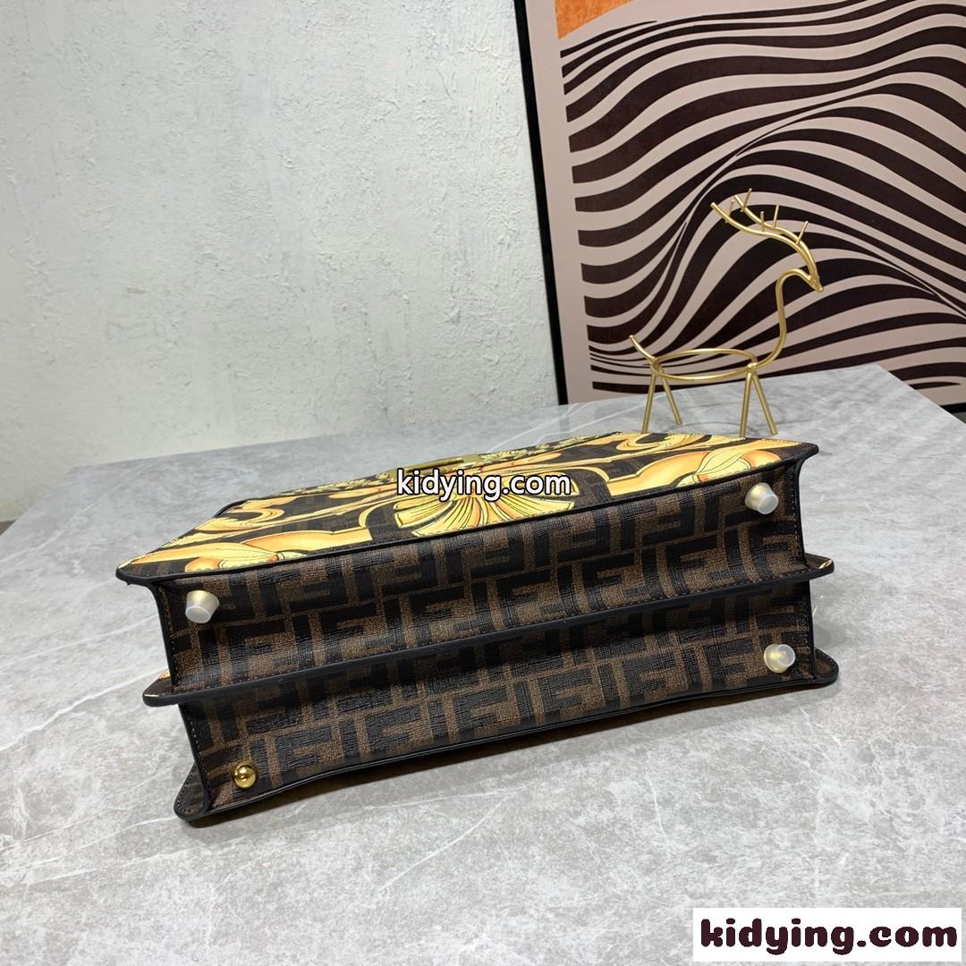 FENDI × VERSACE フェンダーチェ エレガント フェンディ バッグ 人気 コピー レディース ハンドバッグ-0