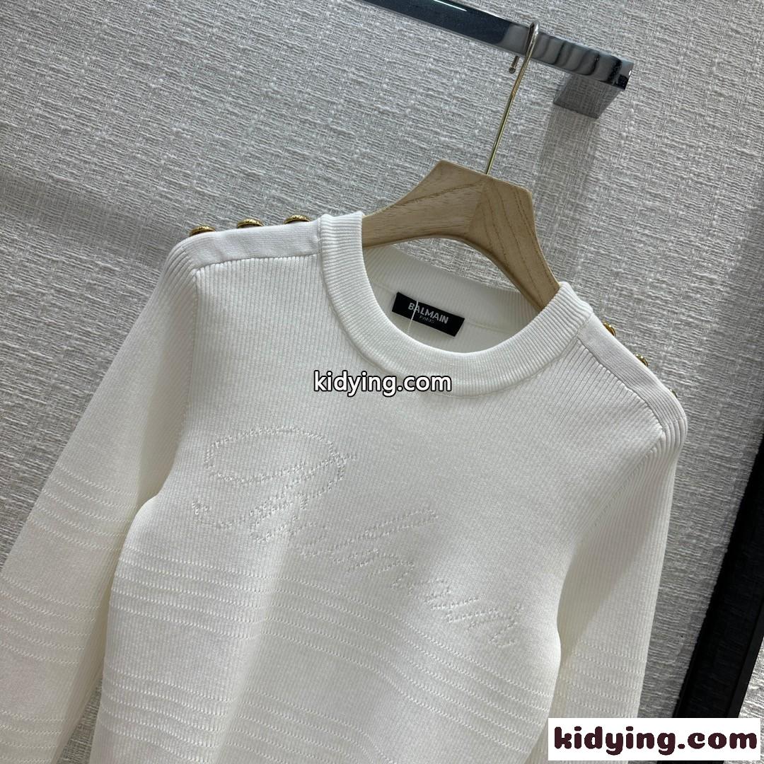 Balmain シグネチャー セーター バルマン ニット コピー レディース-2