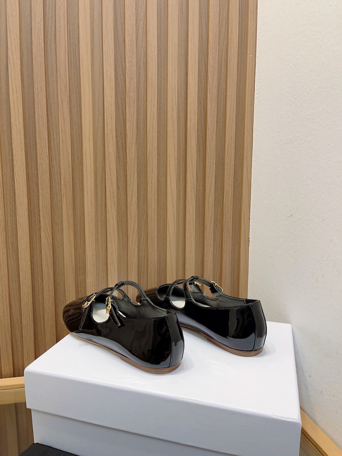 CELINE ダブルストラップ メリージェーン バレリーナ セリーヌ コピー ブラック-0