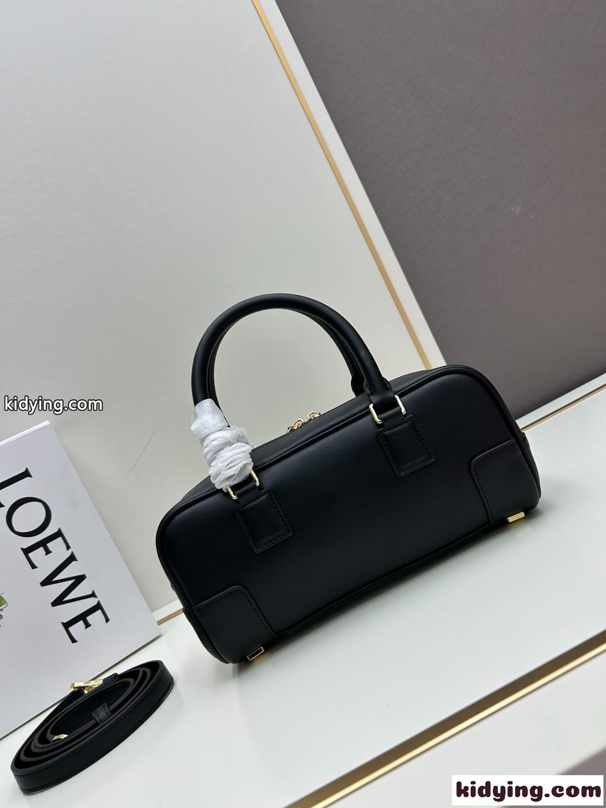 アマソナ23 クロップド バッグ ロエベ バッグ スーパーコピー ブラック-2