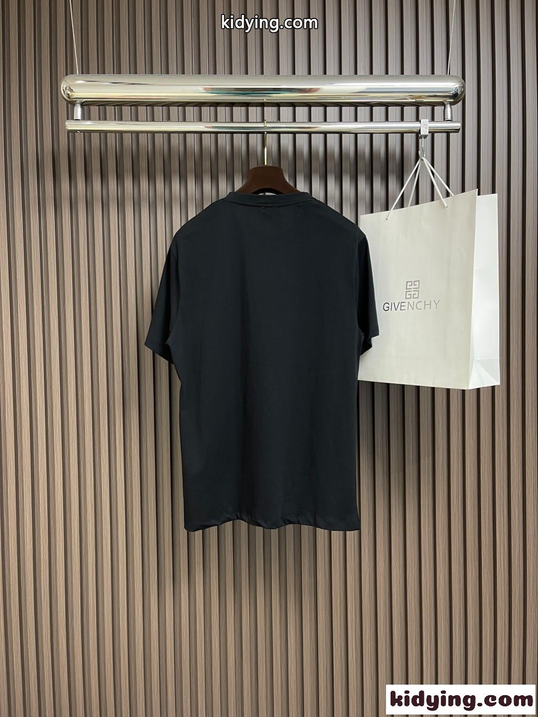 カジュアル おしゃれ クルーネック 半袖Tシャツ ロエベ Tシャツ コピー コットン ブラック-1