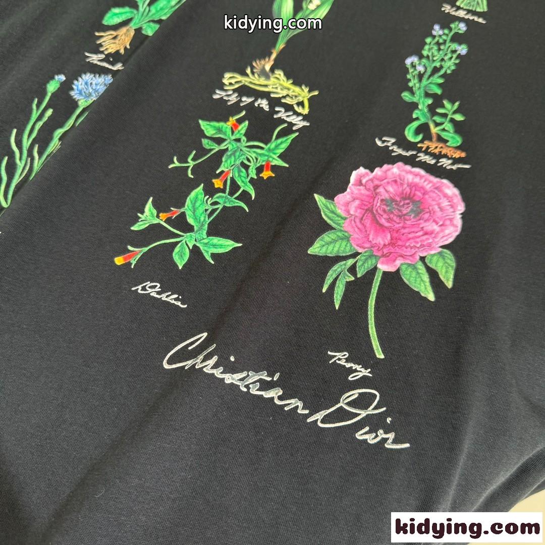 人気 ユニセックス 半袖Tシャツ クリスチャン・ディオール Tシャツ コピー ブラック-3