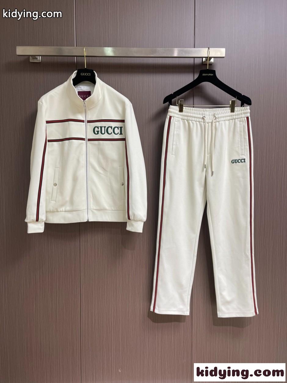 トラックジャケット&パンツ セットアップ グッチ コピー 上下セット ホワイト-1
