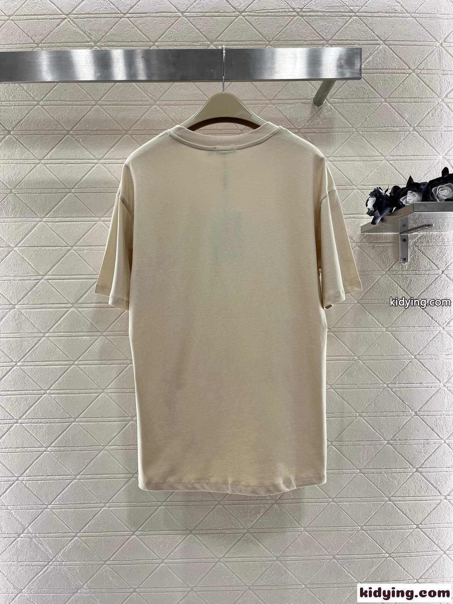 遊び心溢れる プリント コットンTシャツ バーバリー Tシャツ コピー 半袖 トップス-0