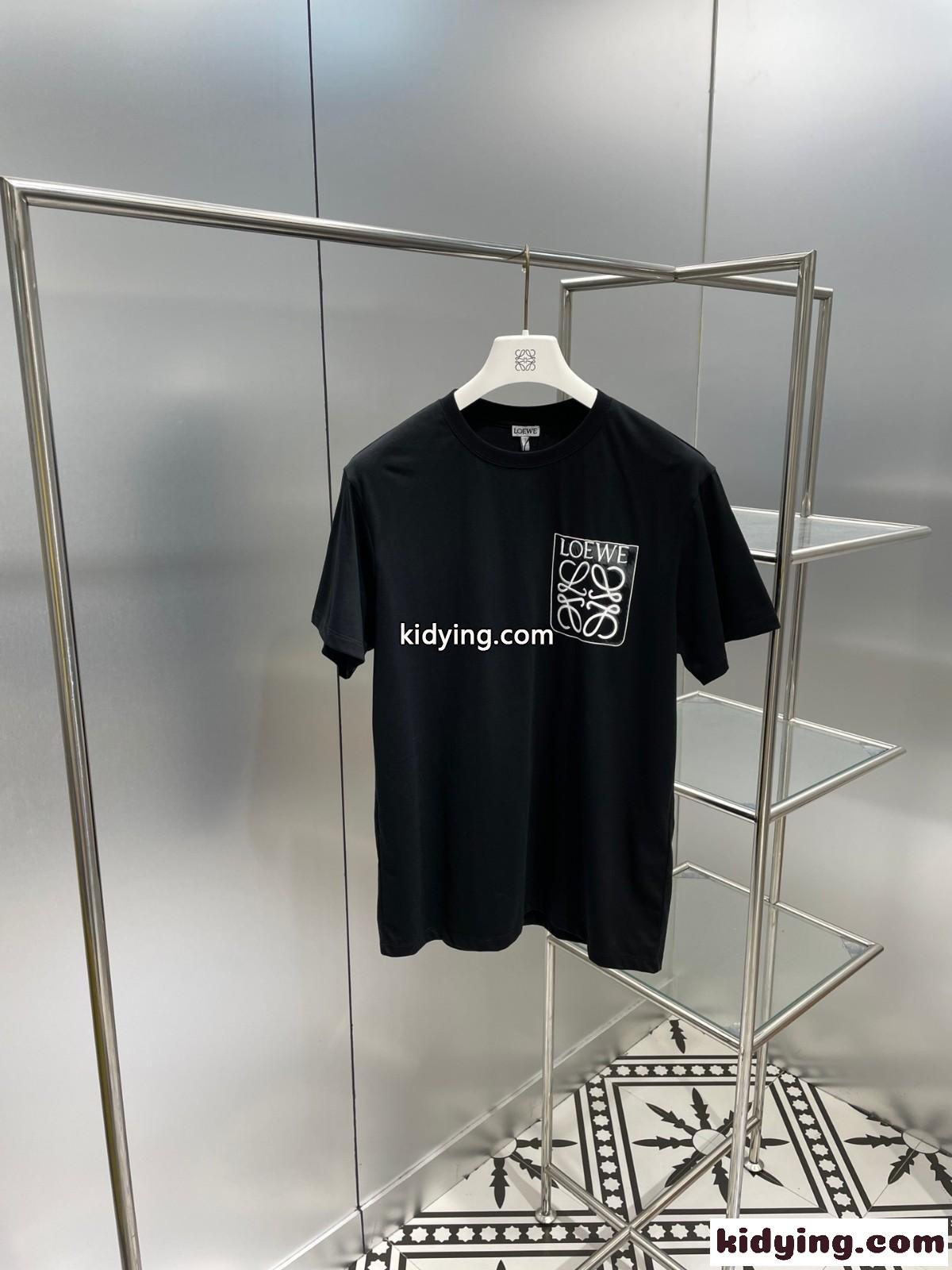 男女兼用 4色あり シンプル アナグラム ロゴ ゆったり ロエベ tシャツ コピー 人気 カジュアル-6