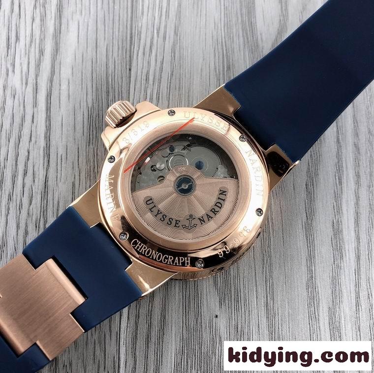 メンズ 腕時計 シンプル おしゃれ 人気 多機能 ユリスナルダン 時計 コピー 42mm カジュアル ビジネス 日付表示-5