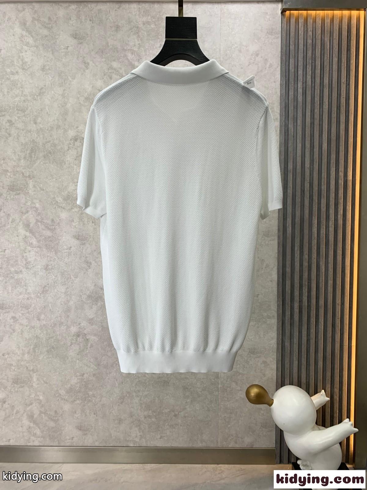着心地抜群 ニットポロシャツ ボッテガ・ヴェネタ Tシャツ コピー メンズ ホワイト-1
