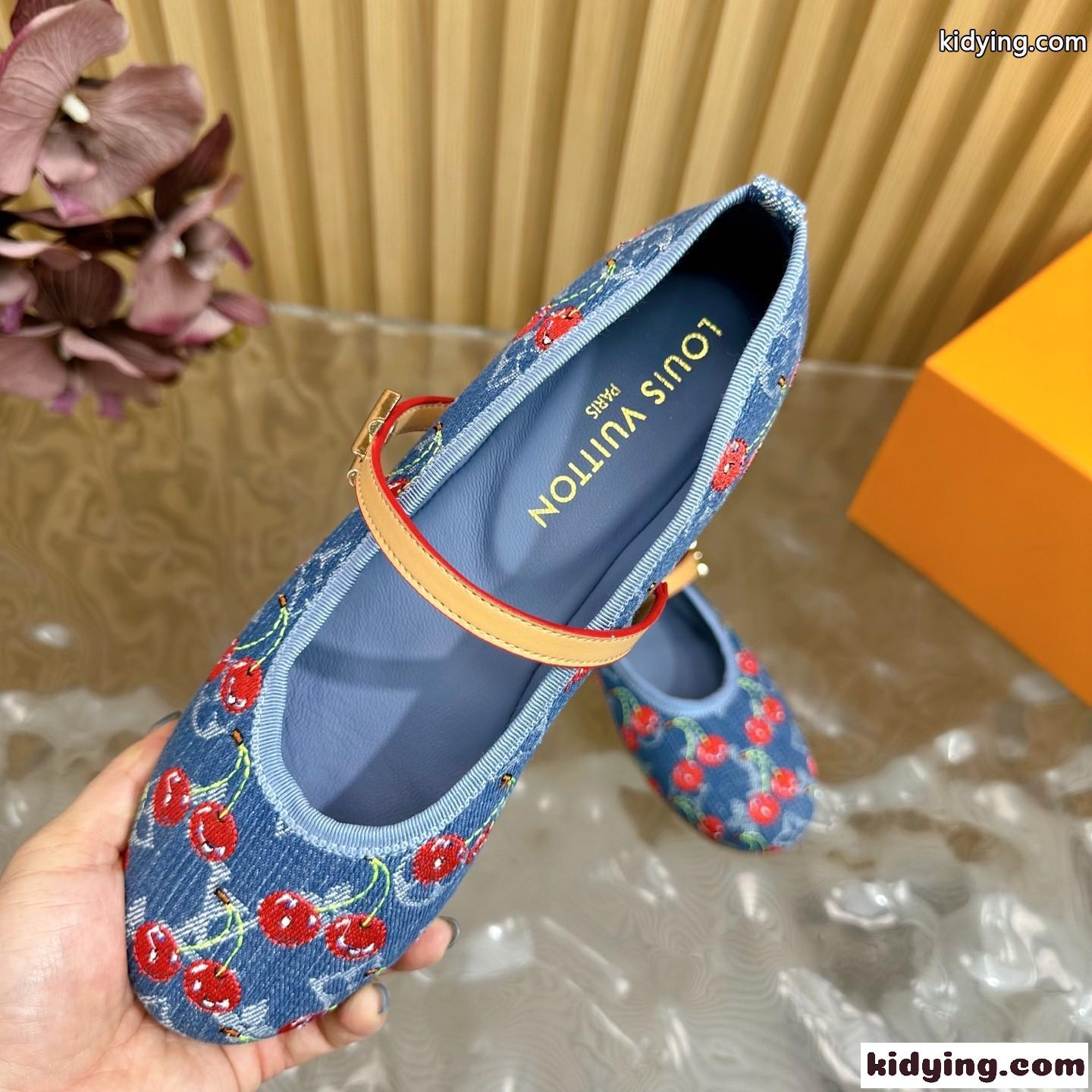 LV × TM ロミー バレリーナ ルイ・ヴィトン シューズ スーパーコピー ブルー-4
