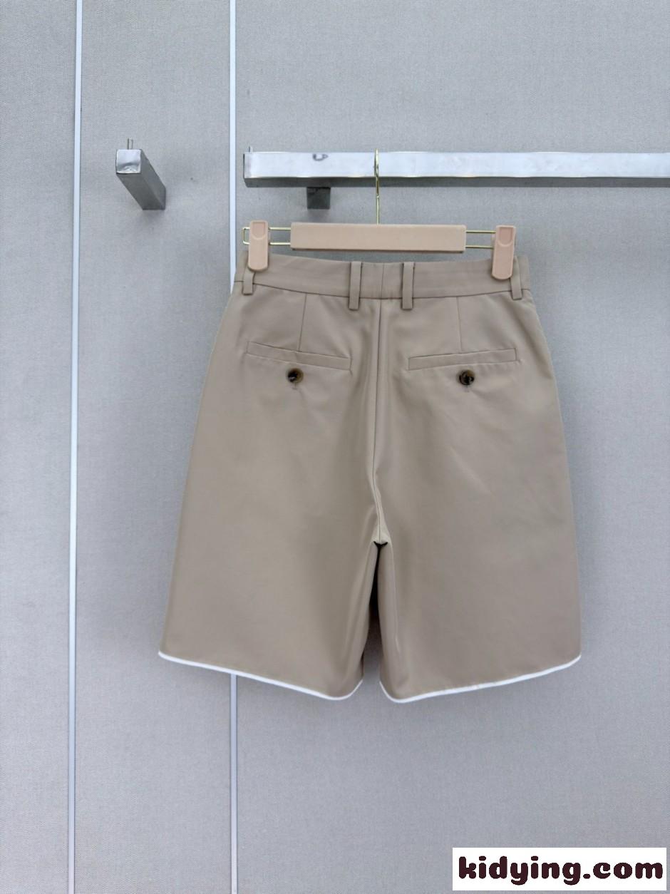 スエード切り替え ハーフパンツ ミュウミュウ パンツ コピー 合わせやすい-2