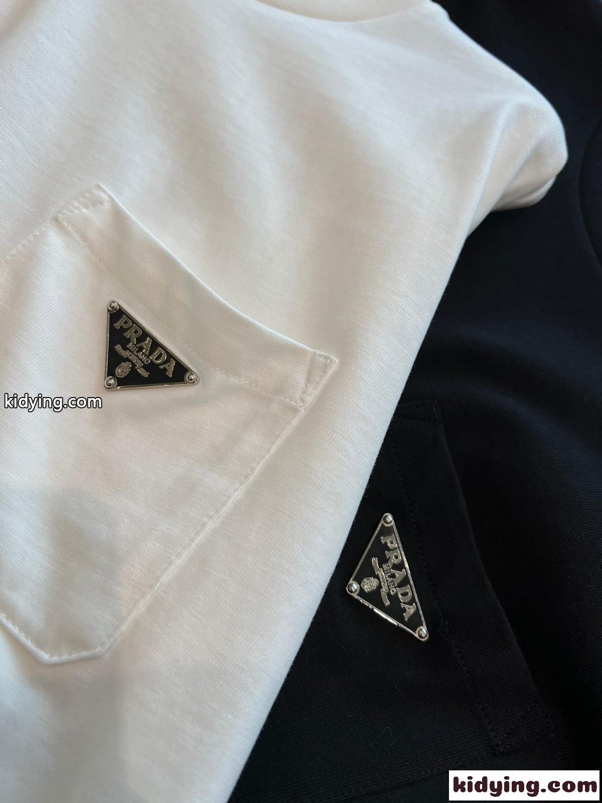 ベーシック 合わせやすい クルーネック コットン 長袖Tシャツ プラダ Tシャツ コピー-4