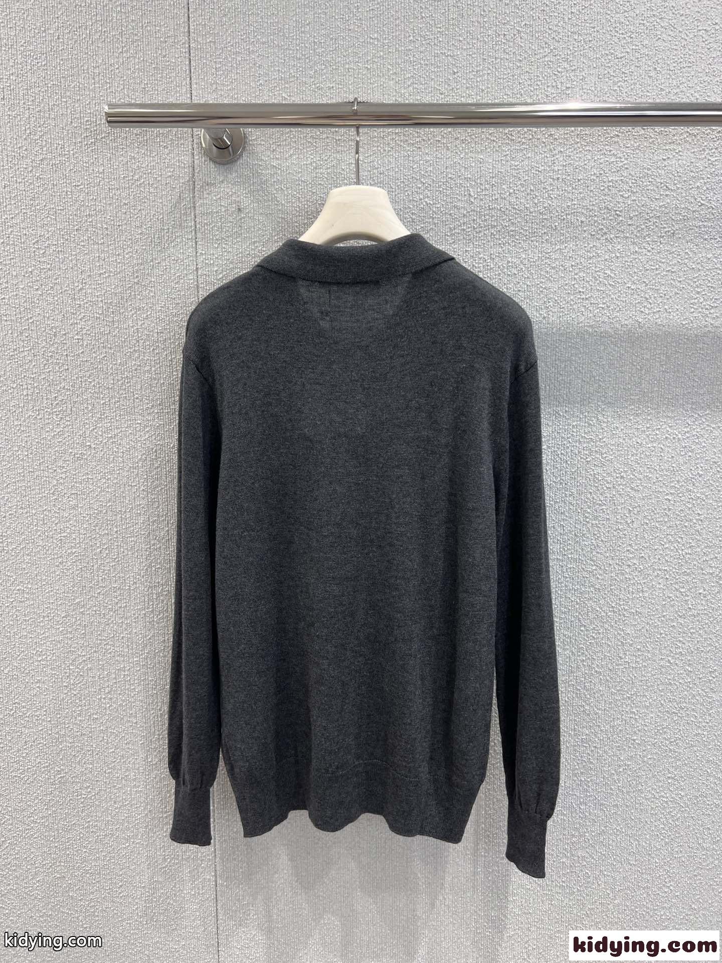 洗練された ウール＆カシミヤ ニットポロ アレキサンダーワング ニット 偽物 グレー-0