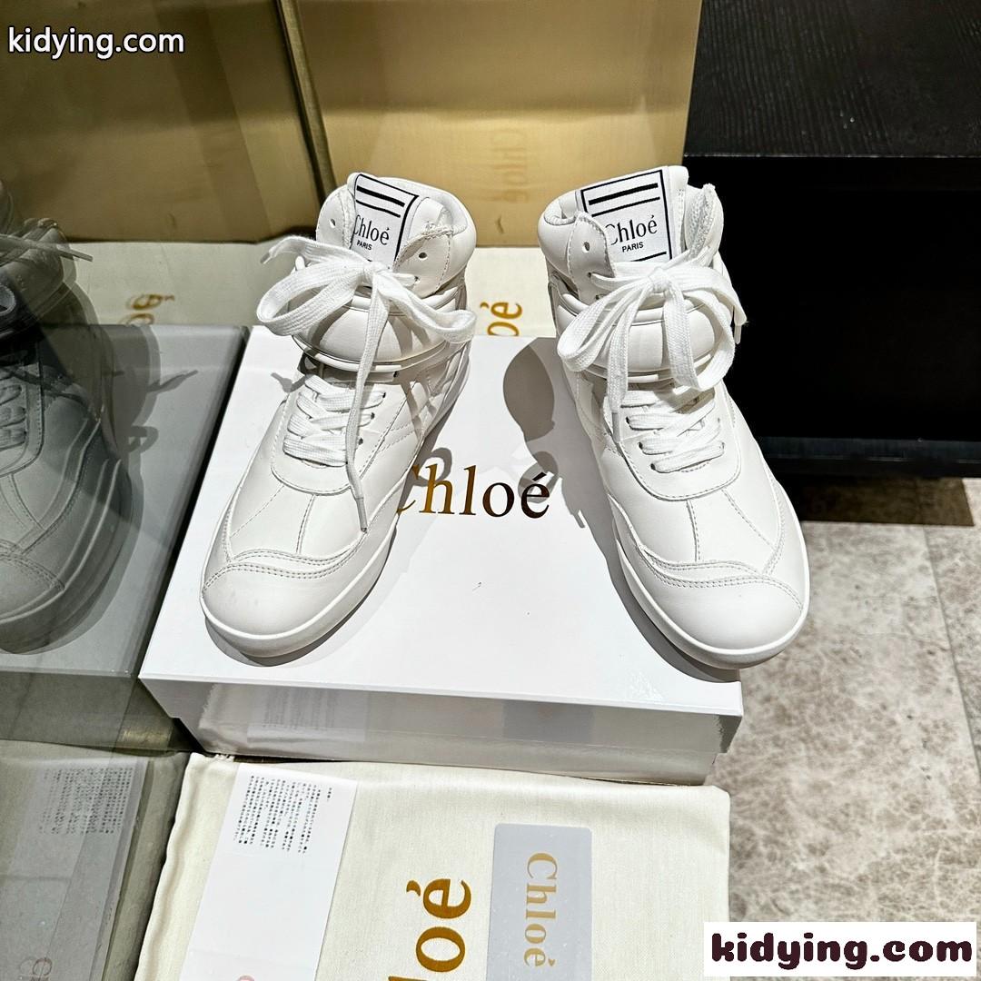 クロエ スニーカー スーパーコピー 人気 カジュアル CHLOÉ KICK ハイトップ スニーカー-1