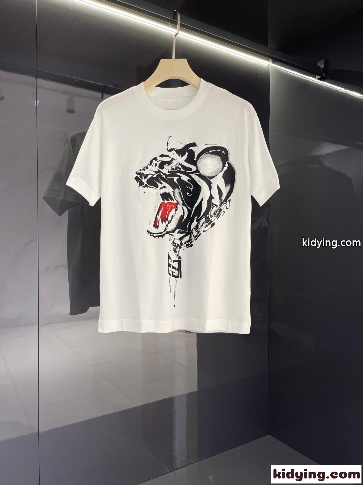 かっこいい ストリート タイガー プリント クルーネック 半袖 ジバンシィ Tシャツ コピー メンズ ファッション-2