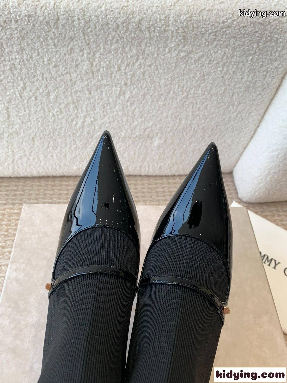 キャロリン アンクルブーツ ジミーチュウ ブーツ スーパーコピー ブラック-1
